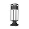 Z-Lite Barwick 1 Light Outdoor Pier Mounted Fixture, Black & Etched 585PHMS-SQPM-BK-LED - alternate 5